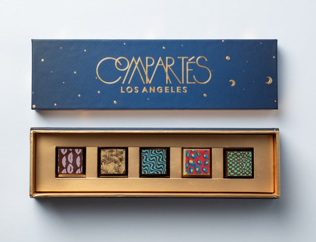 5 Pieces Assorted Chocolate Truffles Gift Box - Ramadan Collection - Midnight Blue