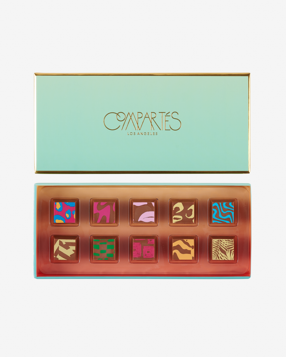 10 pieces Hollywood Hills Truffle Gift Box milk (Green gradient)